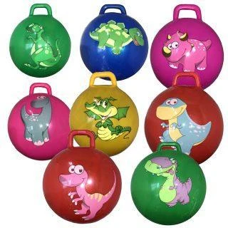 Мяч-попрыгун Дино 45 см, с одной ручкой, в ассортименте