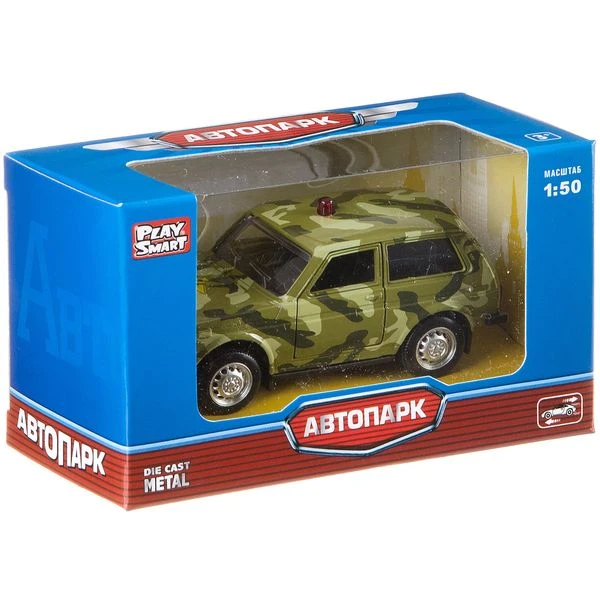 Металлич. инерц. машина джип Автопарк Play Smart, М1:50,BOX 12x5,7x6,8 см