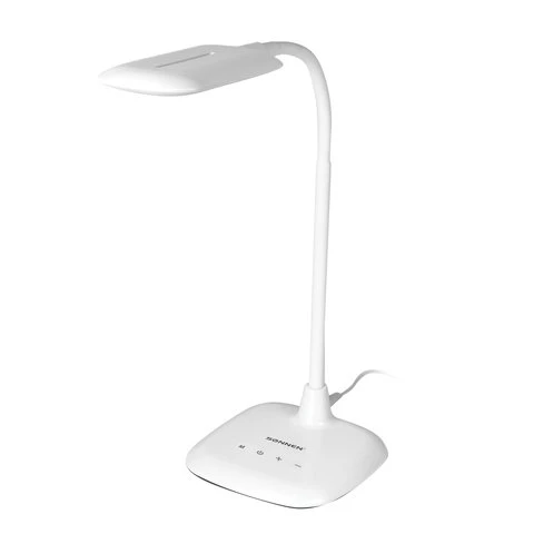 Светильник настольный SONNEN BR-819A, на подставке, светодиодный, 8 Вт, белый,