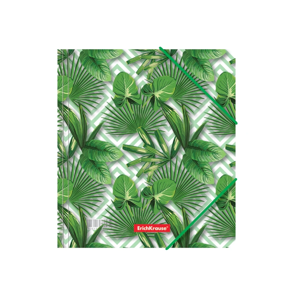 Папка для тетрадей на резинках пластиковая Erich Krause Tropical Leaves, A5+ (в