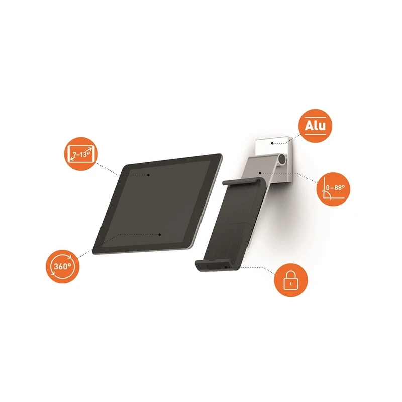 Держатель для планшета настенный Durable Tablet Holder Wall Pro, 8935