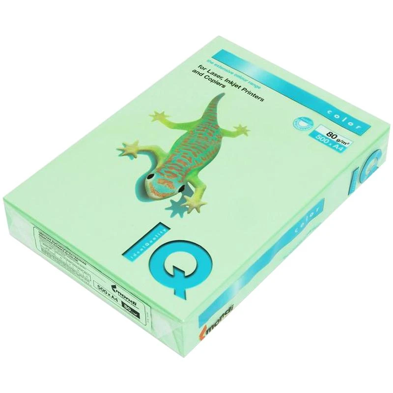 Бумага "IQ Color pale" А4, 80г/м2, 500л. (зелёный): MG28 штр.: 