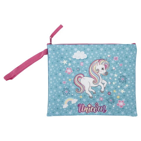 Папка для тетрадей BRAUBERG, А5, 1 отделение, ткань, молния сверху, Unicorn, Папка для тетрадей BRAUBERG, А5, 1 отделение, ткань, молния сверху, Unicorn,