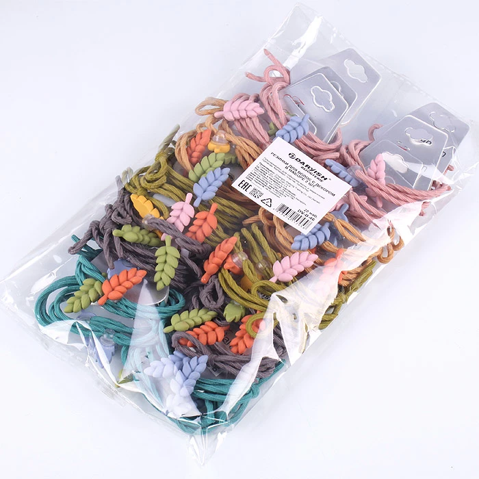 Резинки для волос с декором "Веточка" в наборе 2шт, цвет ассорти