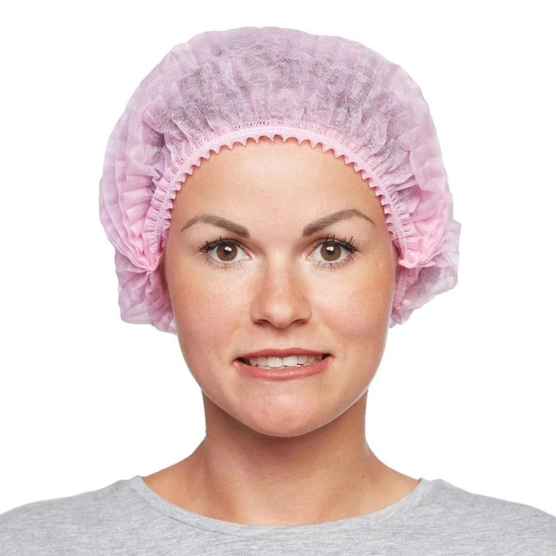 Шапочка Шарлотта (плиссе) розовая пл.18 25шт/уп.