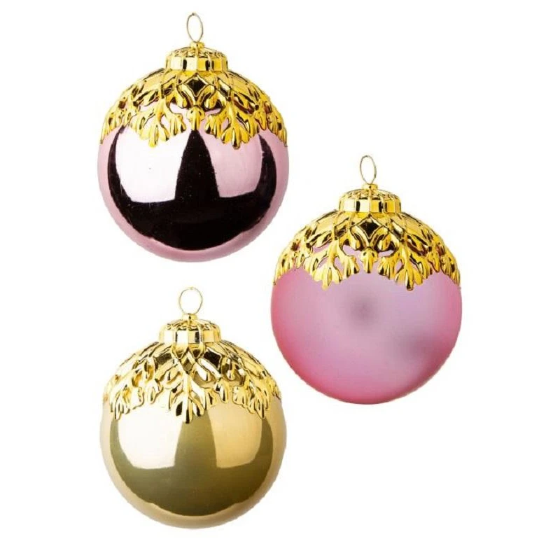 Набор шаров Рассвет, набор 3 штуки, розовые / 8x8x8см, арт.89197 Набор шаров Рассвет, набор 3 штуки, розовые / 8x8x8см, арт.89197