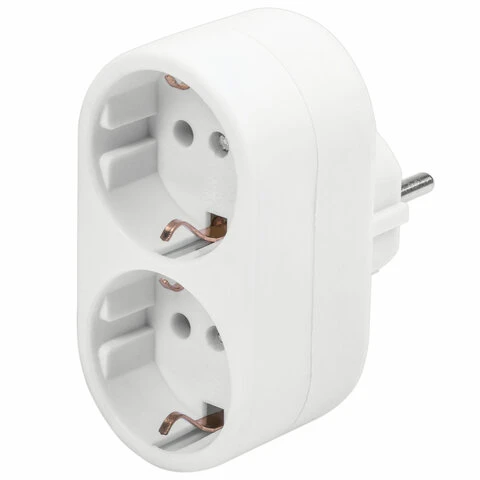 Сетевой переходник SONNEN U-020G, 2 розетки, с заземлением, 16 А, 511442 Сетевой переходник SONNEN U-020G, 2 розетки, с заземлением, 16 А, 511442