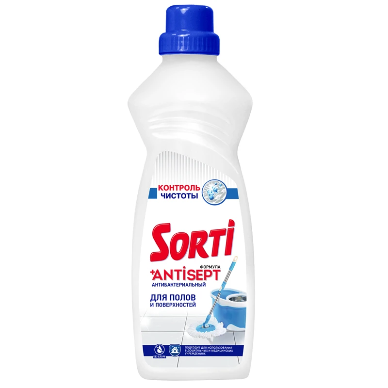 Средство для мытья пола Sorti "Контроль чистоты", антибактериальное,