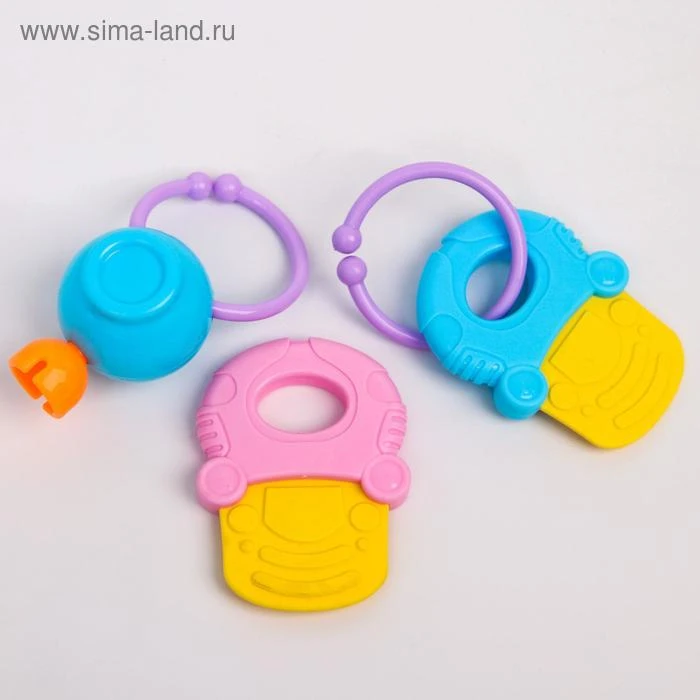 Набор погремушек «Собери меня», с эластичными деталями, 9 шт