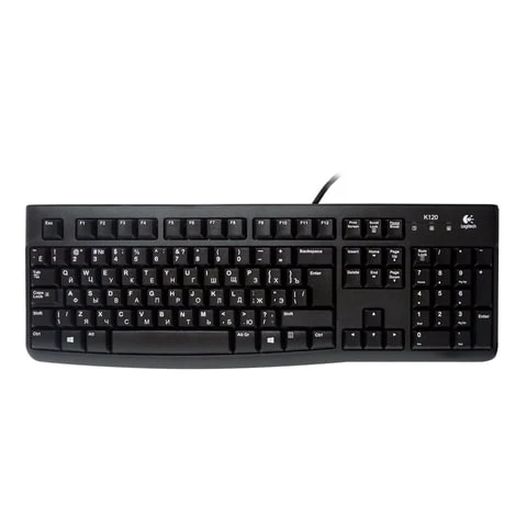 Клавиатура проводная LOGITECH K120, USB, 104 клавиши, черная, 920-002522 Клавиатура проводная LOGITECH K120, USB, 104 клавиши, черная, 920-002522
