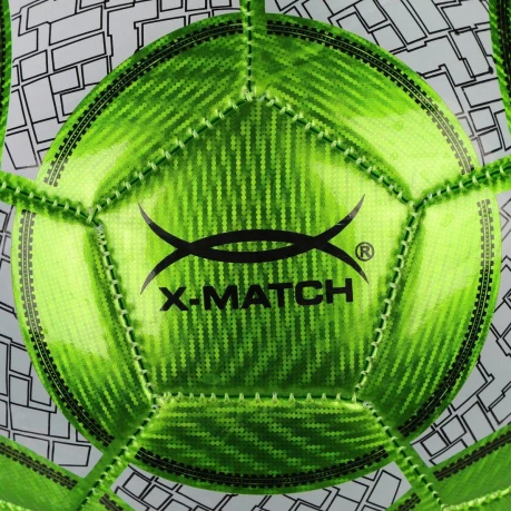 Мяч футбольный X-Match, 1 слой PVC, металлик. 56486