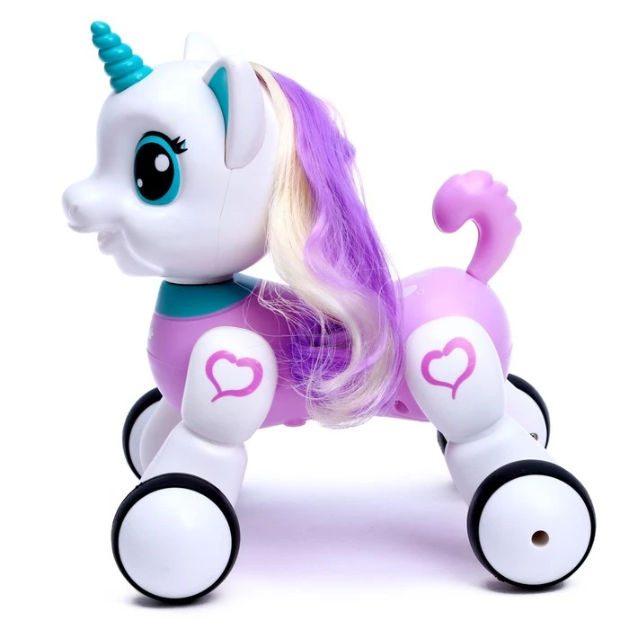 Робот интерактивный «Единорог», радиоуправление, звуковые эффекты, цвет
