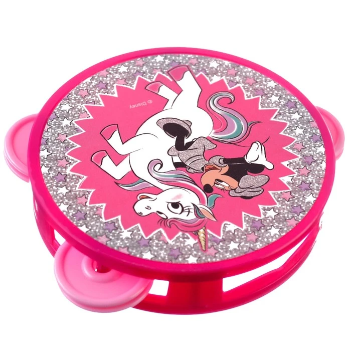 Музыкальная игрушка "Бубен" Минни Маус, цвет розовый SL-05809