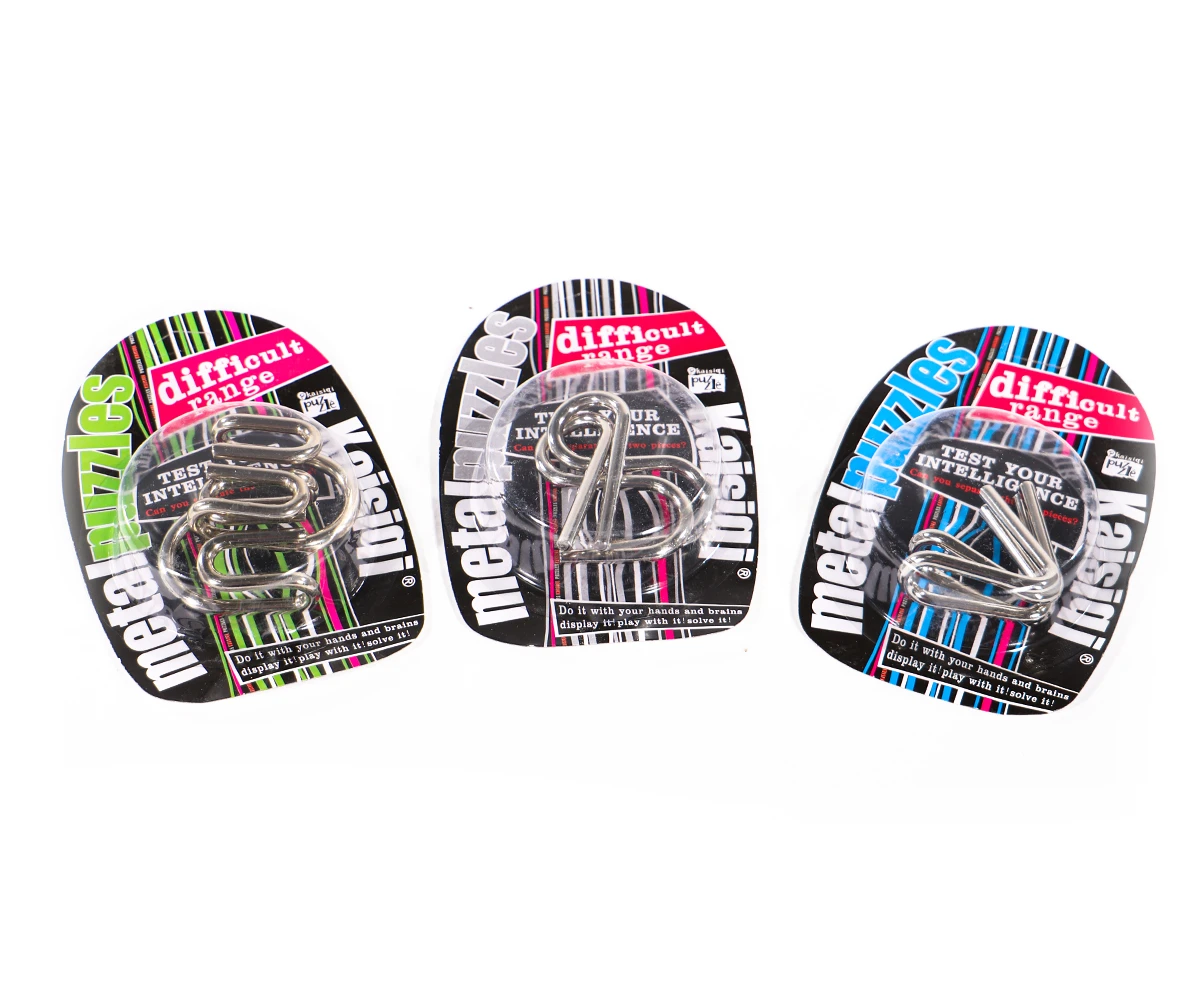 Головоломка. МЕТАЛЛИЧЕСКИЙ ПАЗЛ (12 видов, микс) ( арт. T095)