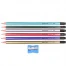 Карандаш ч/г с ластиком "Darvish" корпус цветной шестигранный