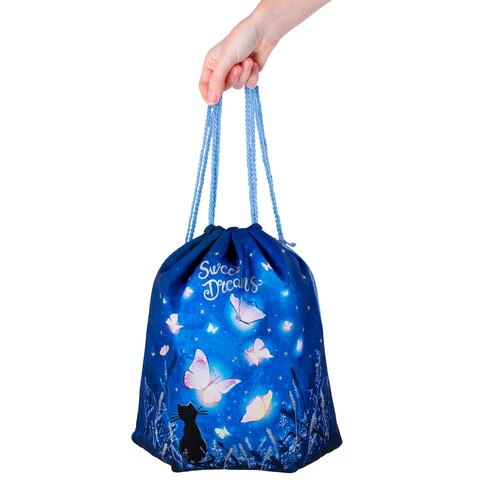 Мешок для обуви BRAUBERG PREMIUM, карман, подкладка, светоотражающие элементы, Мешок для обуви BRAUBERG PREMIUM, карман, подкладка, светоотражающие элементы,