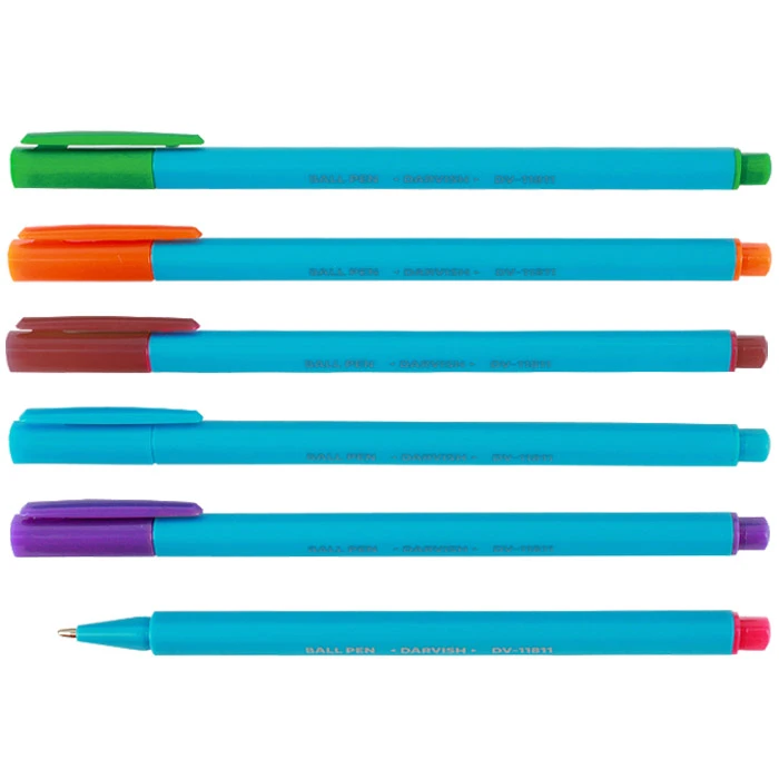 Набор ручек шариковых 6цв. "Darvish" корпус треугольный Набор ручек шариковых 6цв. "Darvish" корпус треугольный