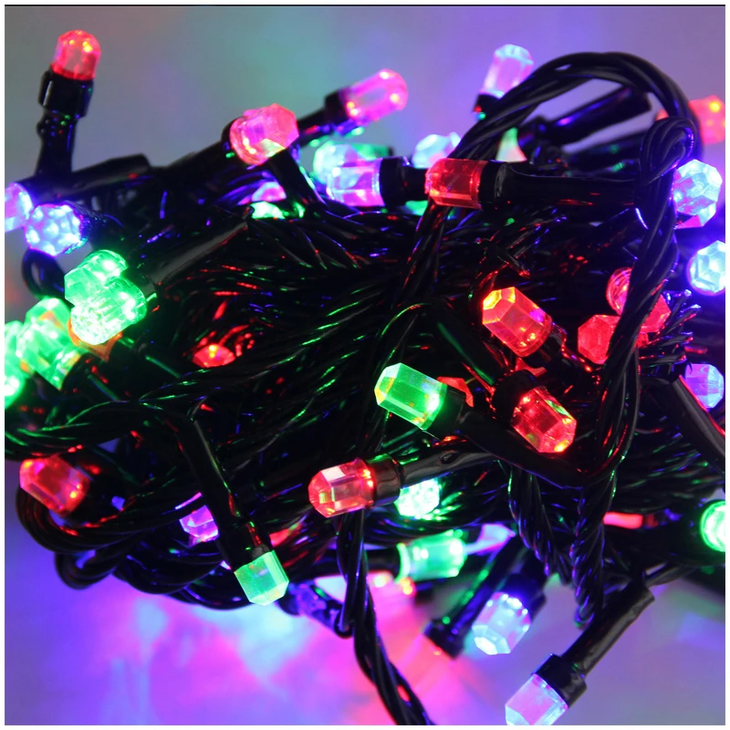 Электрогирлянда Яркий праздник "Нить", 80 ламп, многоцветная, 8 Электрогирлянда Яркий праздник "Нить", 80 ламп, многоцветная, 8