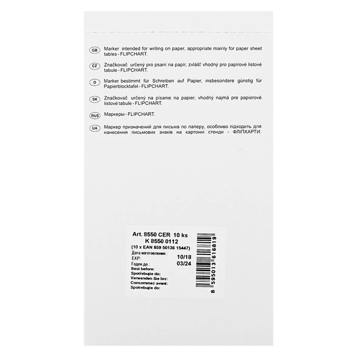 Маркер для флипчарта 5.0 мм Centropen 8550 FLIPCHART, линия 2,5 мм, цвет чёрный Маркер для флипчарта 5.0 мм Centropen 8550 FLIPCHART, линия 2,5 мм, цвет чёрный