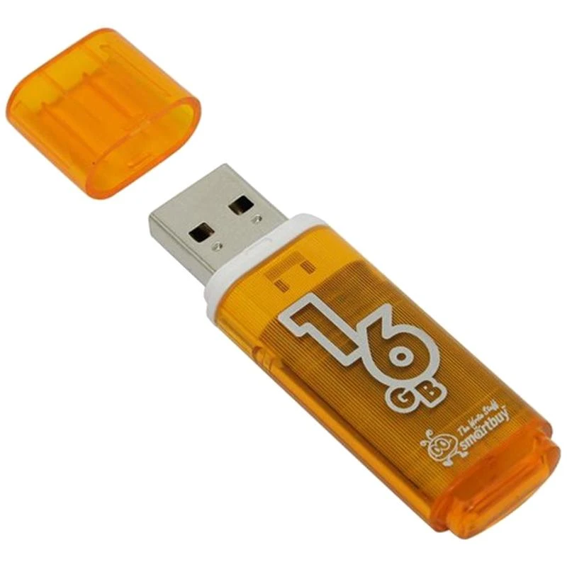 Память Smart Buy USB Flash 16GB Glossy оранжевый: SB16GBGS-Or штр.: 