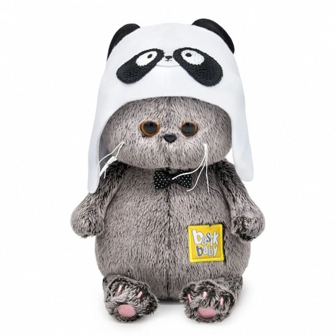 Басик BABY в шапке - панда 20 см.