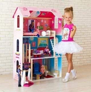 Кукольный домик Муза, для кукол до 30 см (16 предметов мебели, лестница, лифт,