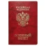 Обложка для военного билета ДПС, ПВХ, тиснение "Герб", красный