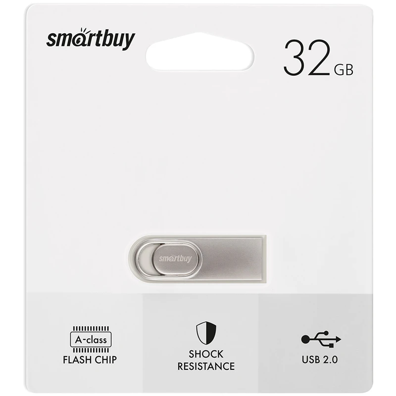 Память Smart Buy "M3" 32GB, USB 3.0 Flash Drive, серебристый (металл.