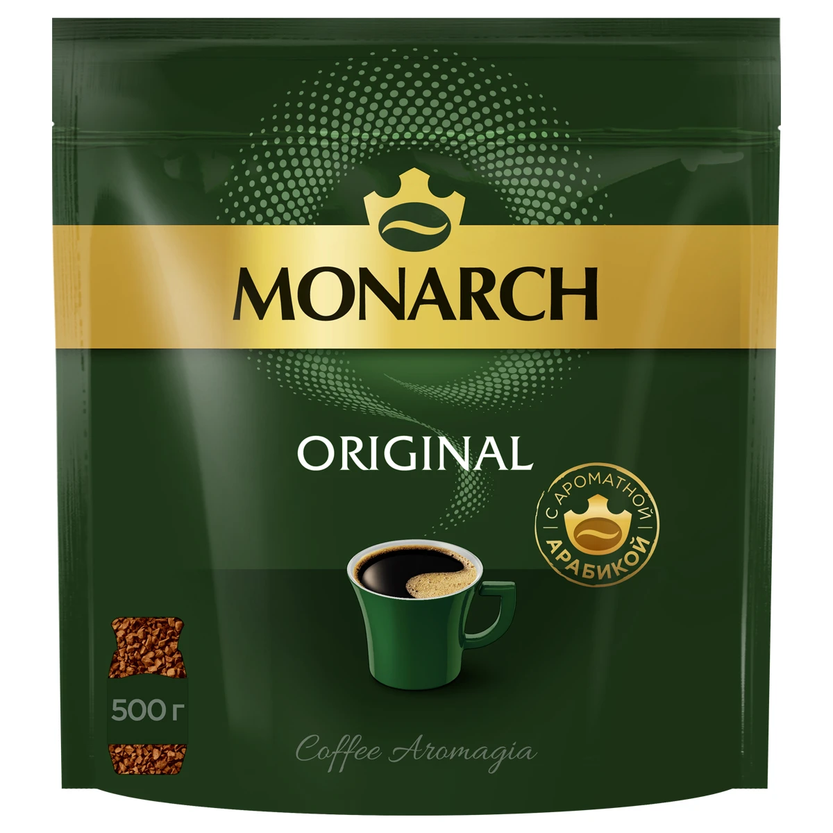 Кофе растворимый Monarch Original, сублимированный, мягкая упаковка, 500г.