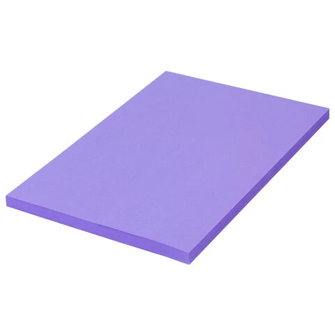 Бумага цветная BRAUBERG, А4, 80г/м, 100 л, медиум, фиолетовая, для офисной