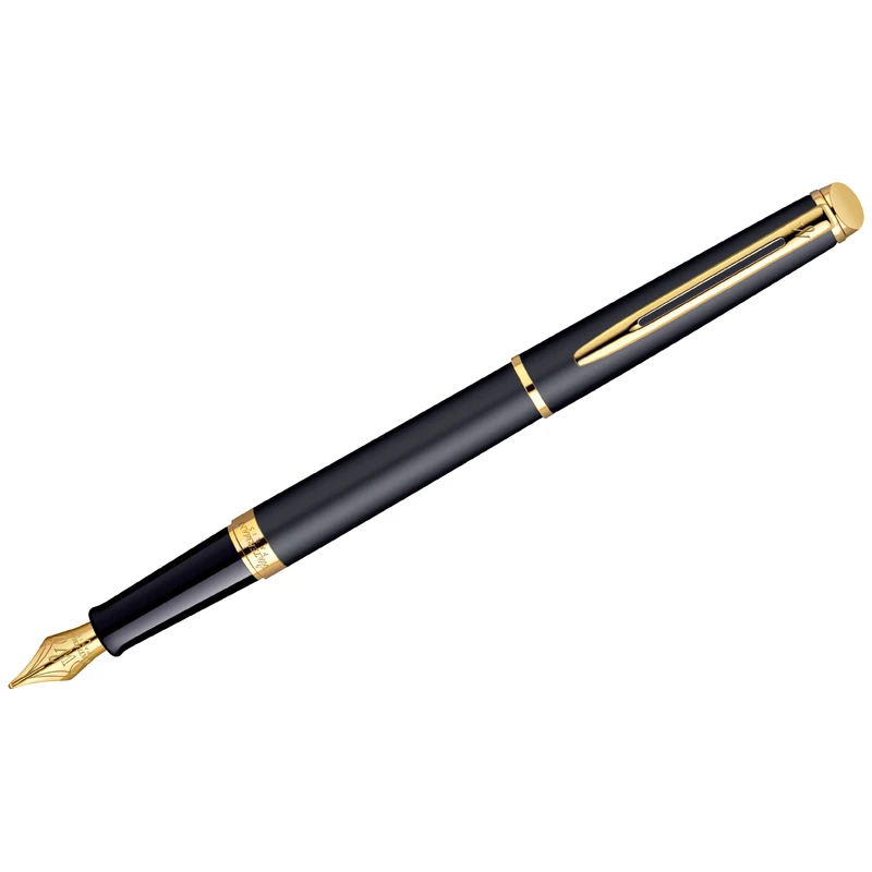 Ручка перьевая Waterman "Hemisphere Matt Black GT" синяя, 0,8мм,