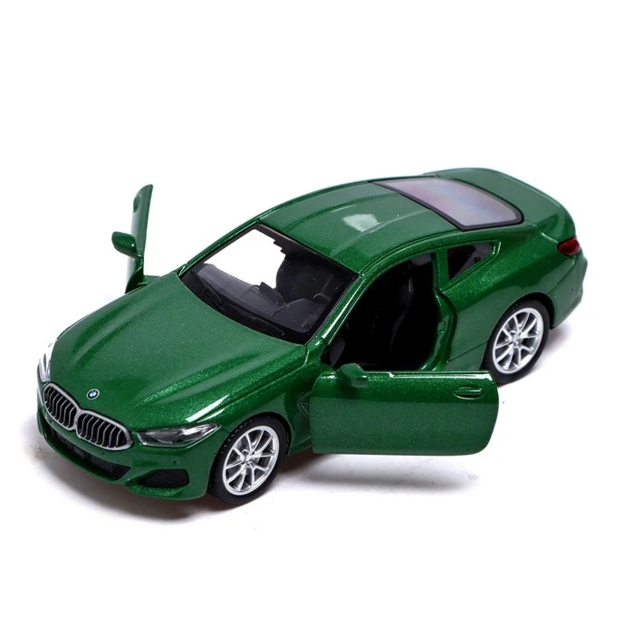 Машина металлическая 1:44 BMW M850i двери открываются, цвет зеленый, инерция