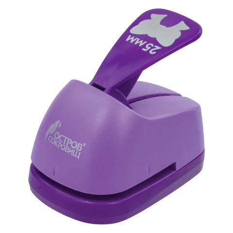 Дырокол фигурный "Бантик", диаметр вырезной фигуры 25 мм, ОСТРОВ