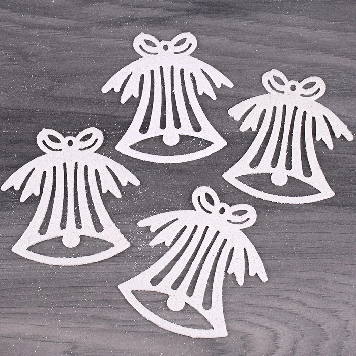 Подвеска новогодняя "Колокольчик" 4шт с блестками Подвеска новогодняя "Колокольчик" 4шт с блестками