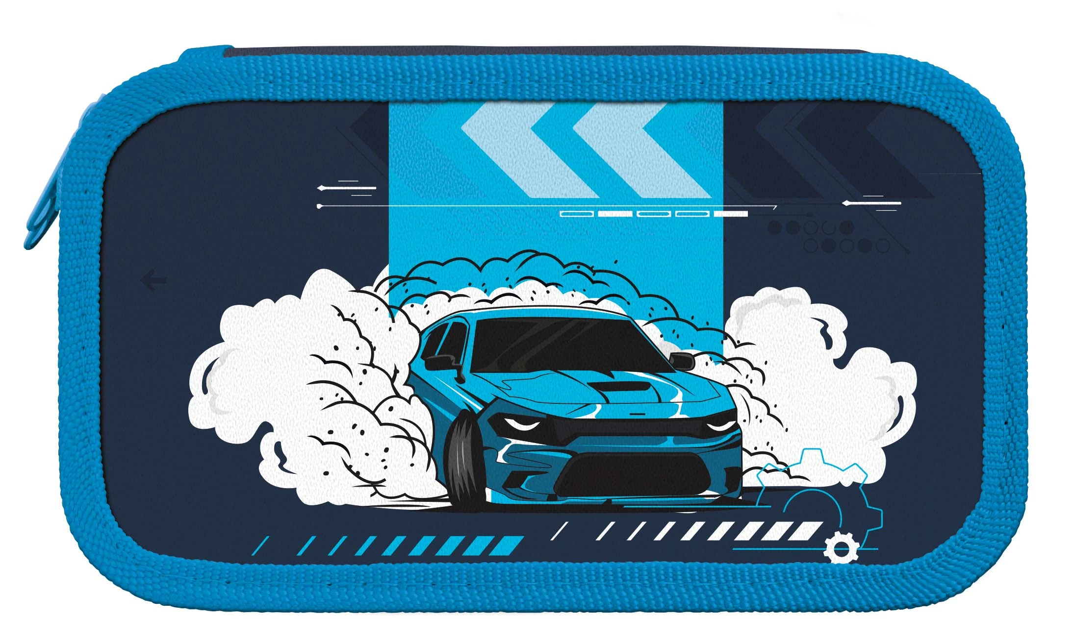 Пенал 2 секц. бол. Schoolformat RIDE FOR LIFE 190х105х35 картон, полиэстер