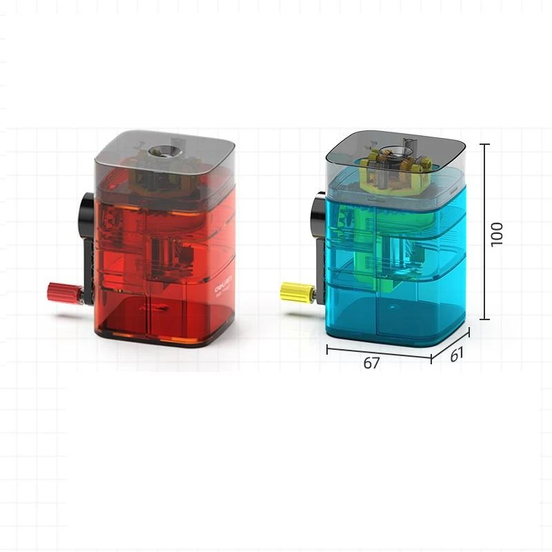 Точилка механическая Deli, вертикальн. подача, 1 отв., полипропил. уп., синий