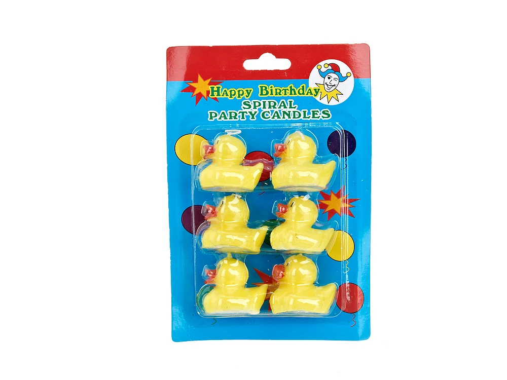 Свечи декоративные, набор 6шт. "Весёлый праздник" 3,5*3*3,5см. (min12)