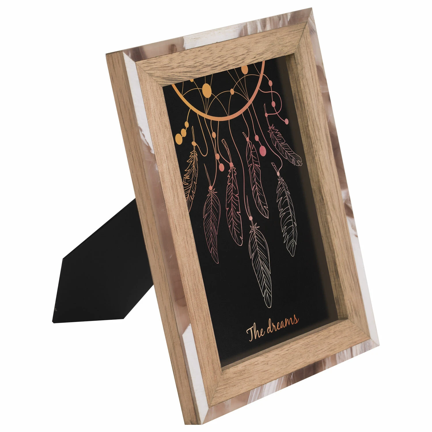 Рамка из мангового дерева BRAUBERG LOFT BROWN STONE, фото 13х18 см, акриловый