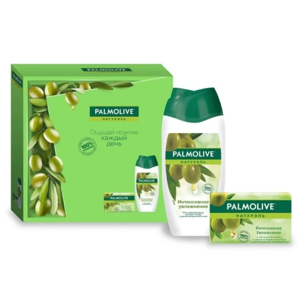 Подарочный набор PALMOLIVE НАТУРЭЛЬ ИНТЕНСИВНОЕ УВЛАЖНЕНИЕ (гель