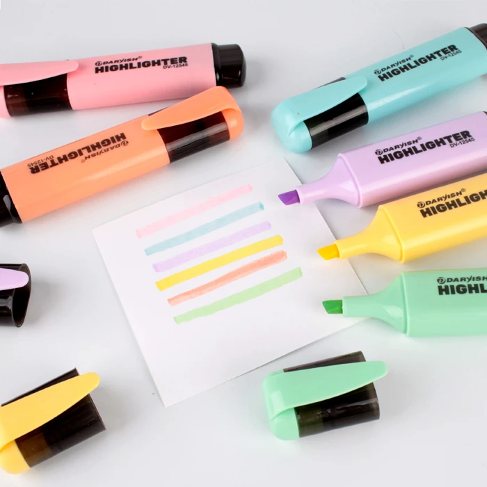 Набор Текстмаркеров 6шт/уп "Darvish" на водной основе Набор Текстмаркеров 6шт/уп "Darvish" на водной основе