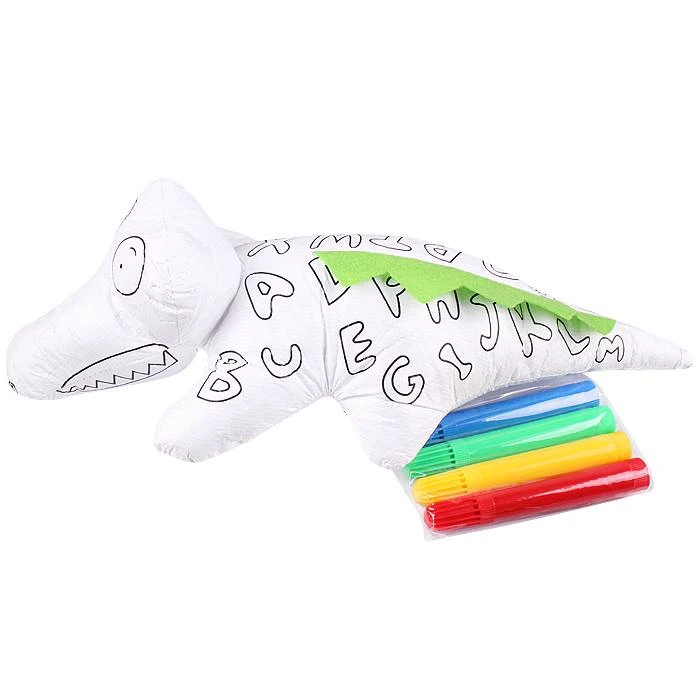 Разукрашка объёмная смываемая "Крокодил" (с фломастерами)