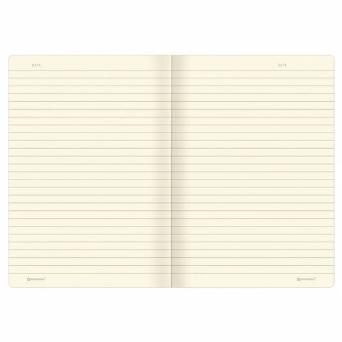 Тетрадь 60 л. в линию обложка гладкий кожзам, сшивка, B5 (179х250мм),