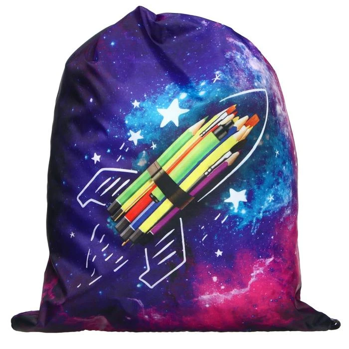 Мешок для обуви 420 х 340 мм Calligrata «Вперёд к знаниям», фиолетовый