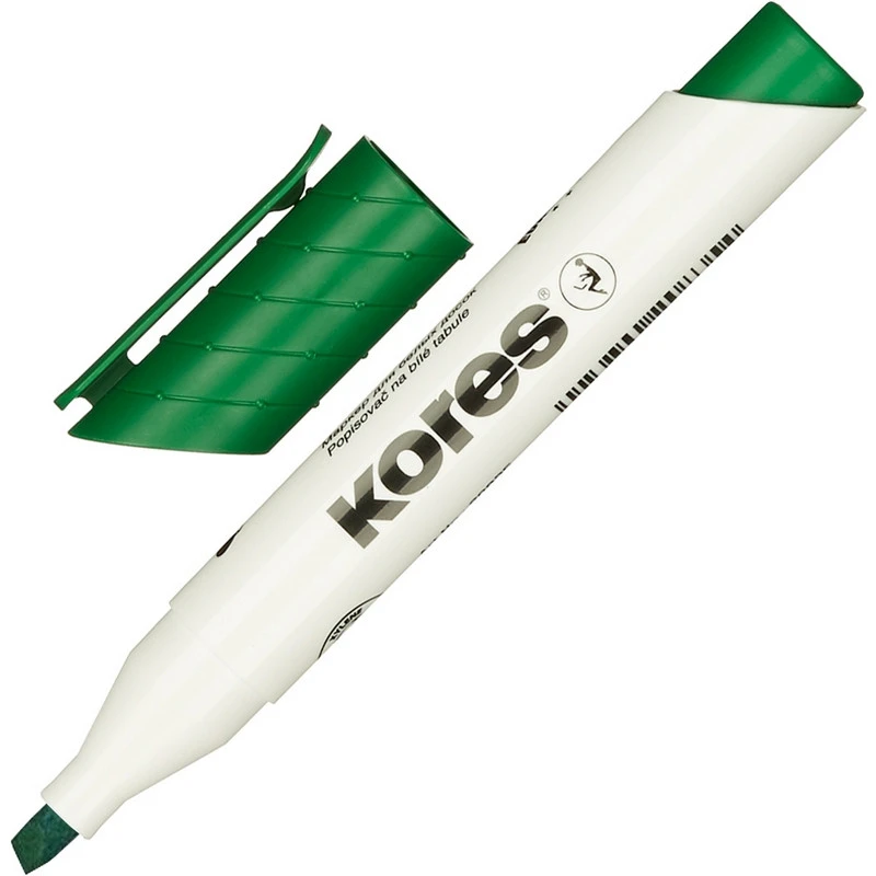 Маркер для досок KORES зеленый 3-5 мм скошенный наконечник 20855