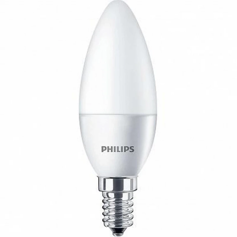 Лампа светодиодная Philips LEDCandle 6-60W E14 827 B35NDFR RCA 929002273637