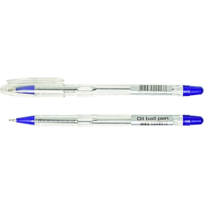 Ручка шариковая синяя на масляной основе "Darvish" корпус прозрачный