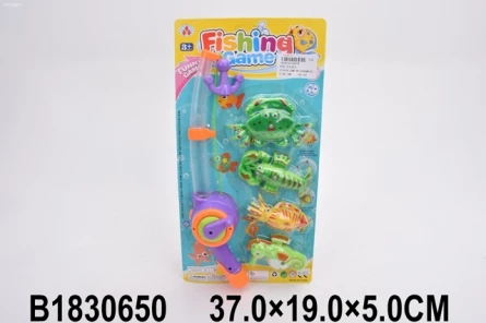 Рыбалка пластиковая "МОРЕПРОДУКТЫ-1" со светом, звуком (4 рыбки, 1 Рыбалка пластиковая "МОРЕПРОДУКТЫ-1" со светом, звуком (4 рыбки, 1
