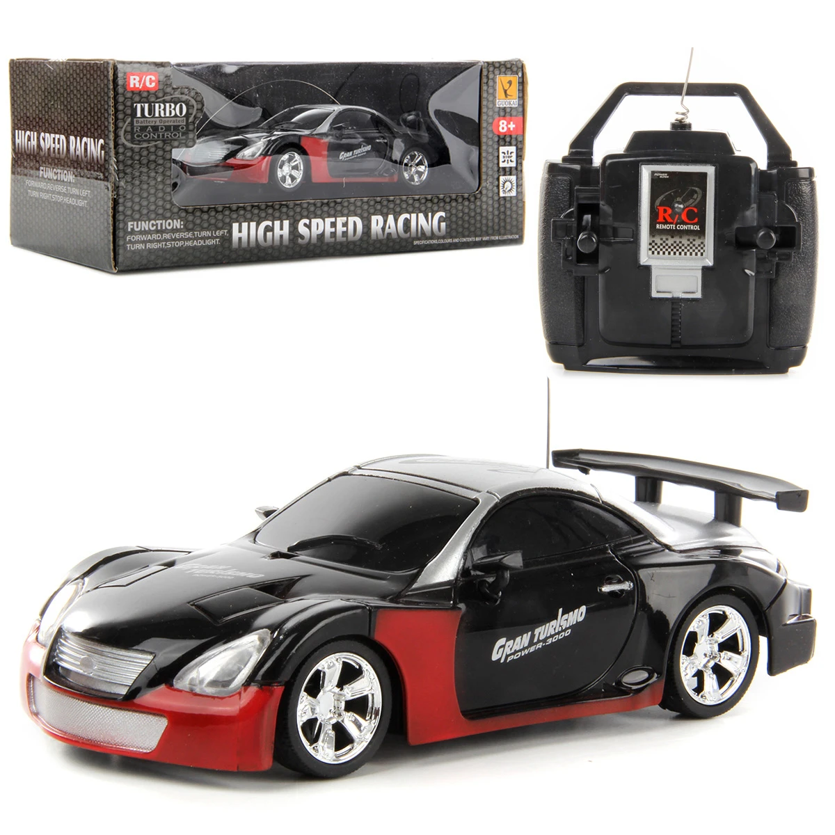 Машина спортивная на радиоуправлении 1:28, свет, 26х13.5х10, коробка