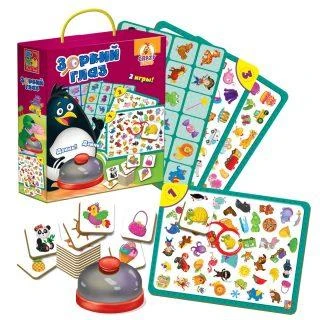 Настольная игра со звонком "Зоркий глаз". VT8010-01 Настольная игра со звонком "Зоркий глаз". VT8010-01