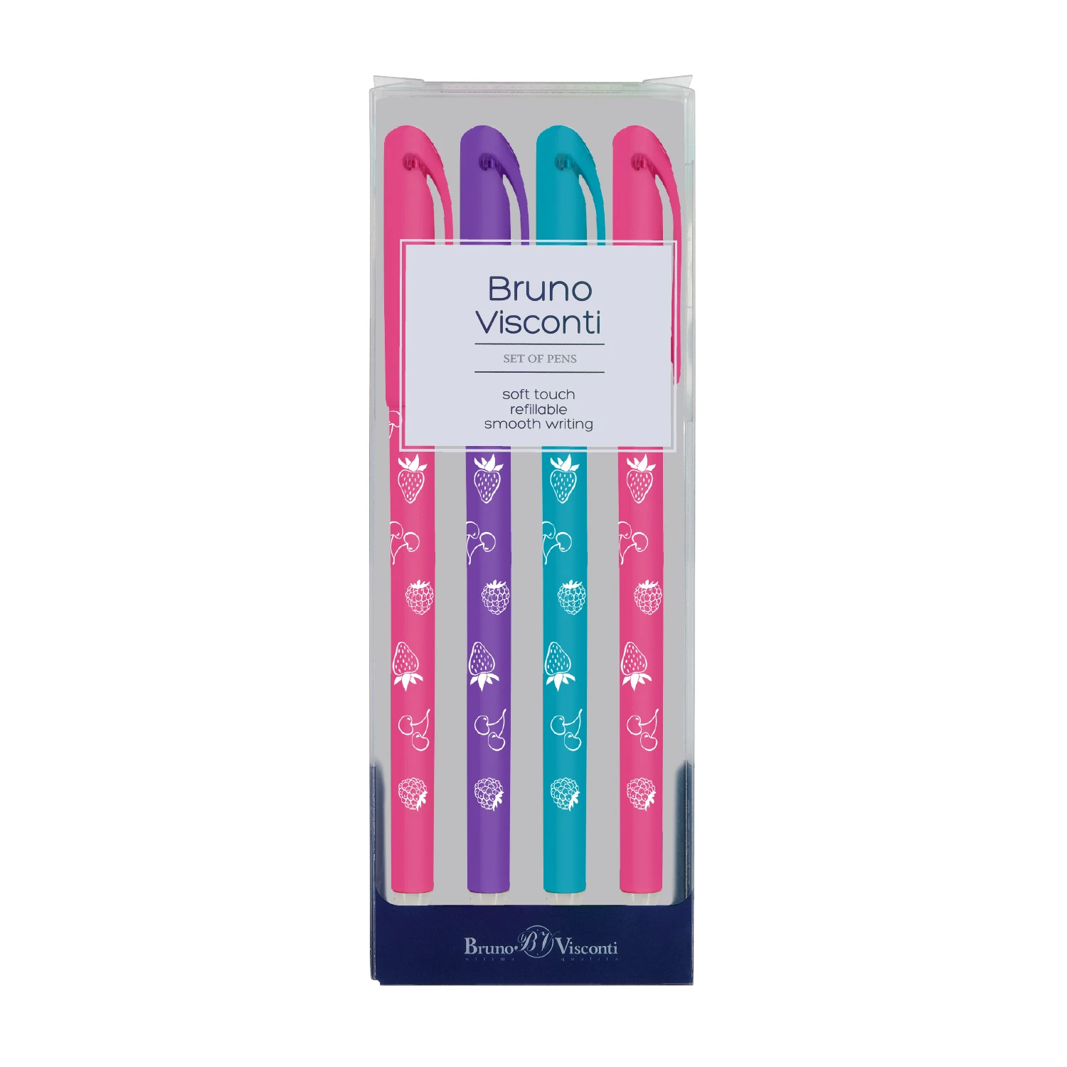 НАБОР ИЗ 4-Х РУЧЕК "DeleteWrite. Фрукты" СО СТИРАЕМЫМИ ЧЕРНИЛАМИ 0.5 НАБОР ИЗ 4-Х РУЧЕК "DeleteWrite. Фрукты" СО СТИРАЕМЫМИ ЧЕРНИЛАМИ 0.5